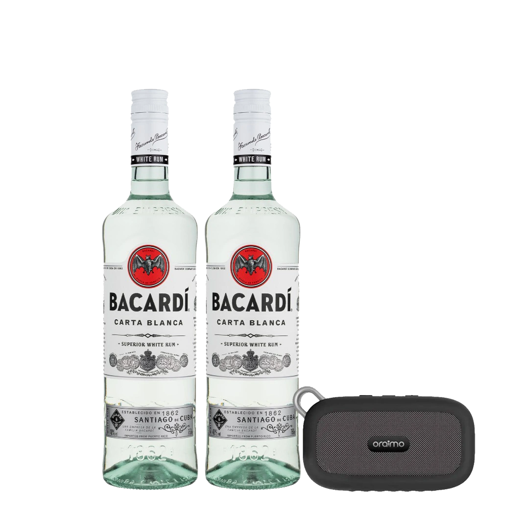 BACARDI Carta Blanca White Rum with Free Speaker